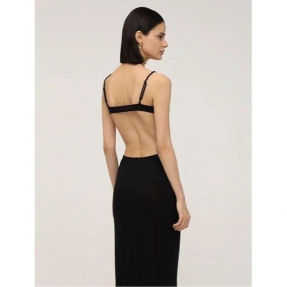 WEWOREWHAT SWIM M Knit Knot Midi Slinky Sexy Cut Out Coquette Sheer Revealing - Picture 2 of 16
